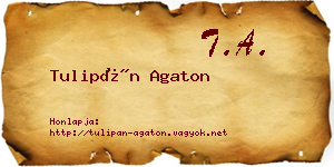 Tulipán Agaton névjegykártya